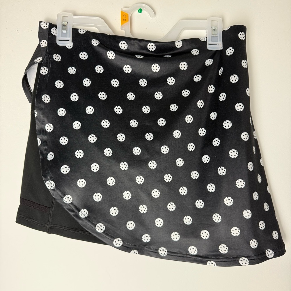 Black and White Asymmetrical Wrap Mini Skirt